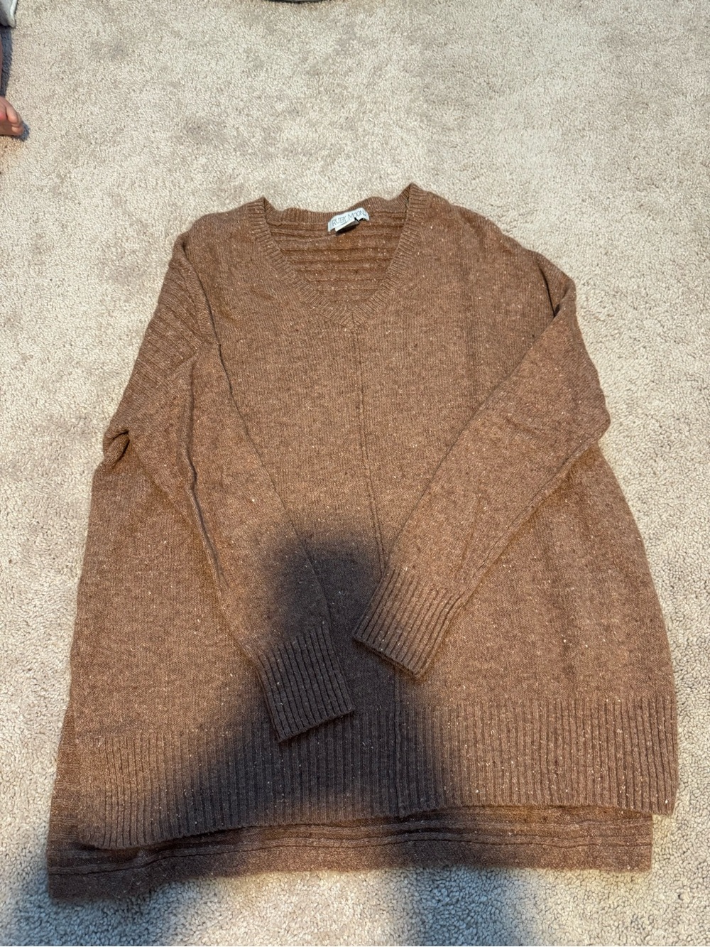ruby moon Brown V-Neck Women's Sweater